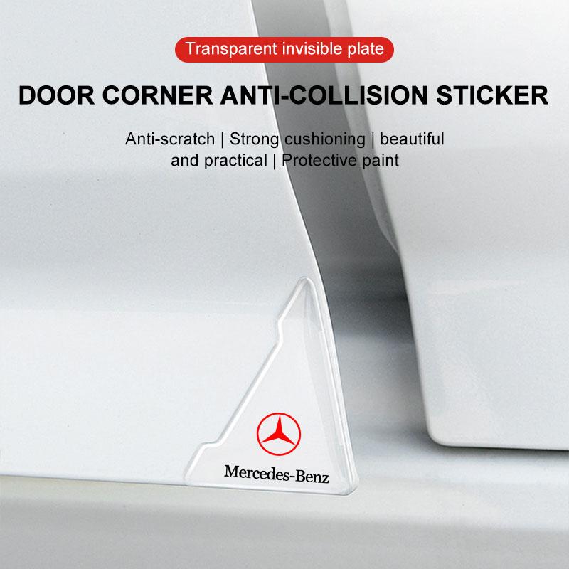 2 шт. Накладки на углы дверей автомобиля Защита от царапин 3D наклейка для Mercedes Benz AMG W212 W205 W246 W177 W176 W213 GLC GLE GLS ML Приветственная лазерная лампа