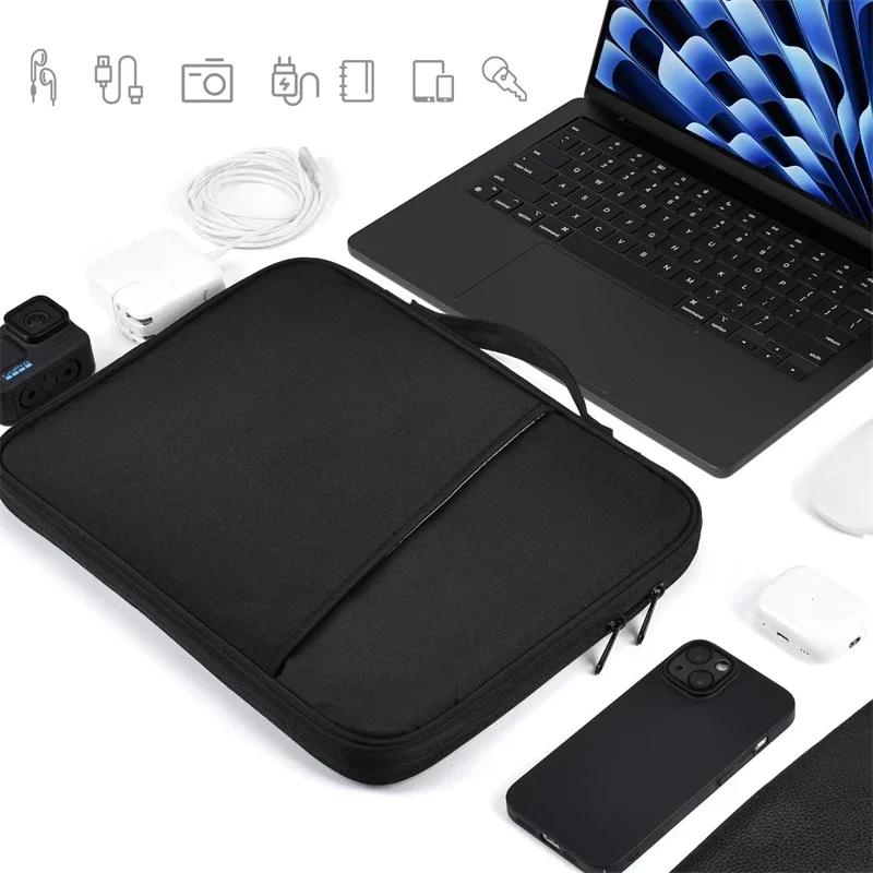 Портативная противоударная сумка с ручкой Чехол-рукав для ноутбука для Macbook Air 11 12 13 дюймов Чип M4 M3 M2 M1 Аксессуары для чехла Mac Book Pro