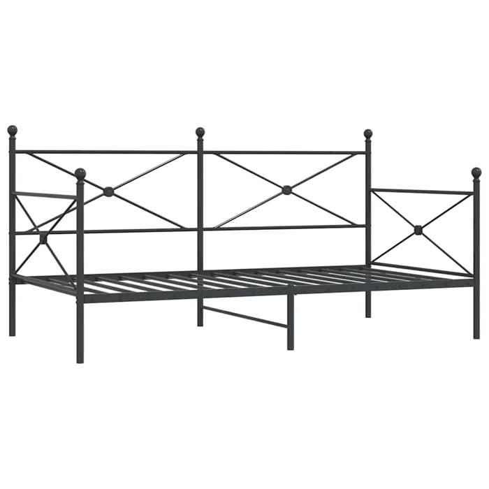 VidaXL Daybed Without Mattress Black 100x200 Cm Steel, Sofa Bed, Comfortable Sofa Bed, Daybed with Mattress, Bed 4104670