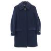 Wool Blend Stainless Collar Coat S Navy Blue Women Used