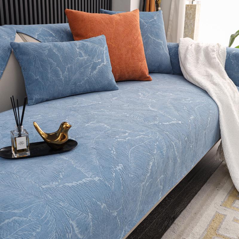 Подушка для дивана Нескользящая Простая Универсальная Пылезащитная Утолщенная Подушка Современный Чехол из Ткани Четыре Сезона Все Включено Универсальная