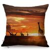 African Wild Grassland Animals Throw Pillow Cover Zebra Giraffe Lion Cushion Cover For Home Chair Sofa Decoration Pillowcases