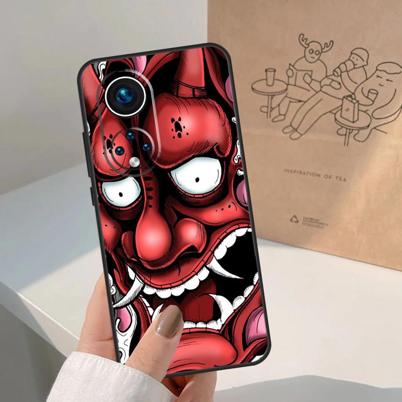 Японская маска демона Они Хання Чехол для Honor Magic 8 5 6 7 Pro Для Honor 400 200 Lite 50 70 90 X8c X8b X9a X9b X9c X9d Win