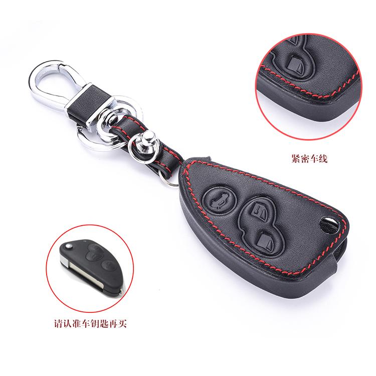 CQSUV1 Leather Car Key Case bag For Alfa Romeo 147 156 166 GT JTD TS 3 Buttons Folding Keychain Holder Remote Fobs Shell Cover