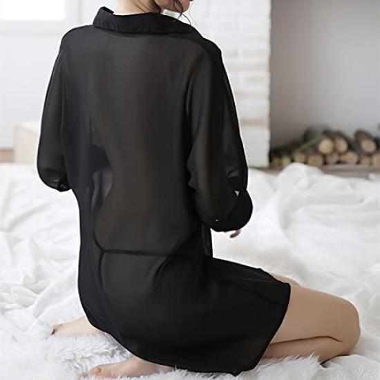 Babydoll Сексуальный Популярный Большой Размер Милый Прозрачный Экстремальный Кружевной Комплект Нижнего Белья Рубашка Стиль Нижнего Белья Пижама Мини Платье Прозрачная Ночная Рубашка