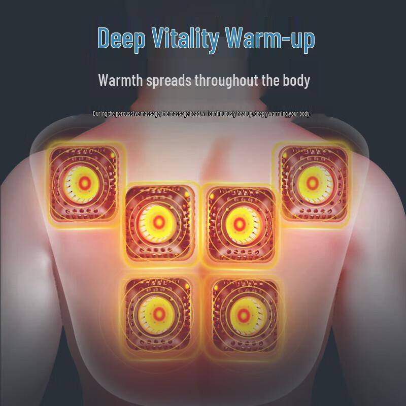 Aux Neck and Shoulder Percussion Massager Shawl with Heat CN plug (adapter included)