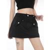 Women's Drawstring Skirts Summer Hot Girl Cargo Short Skirt Vintage Y2k Streetwear Korean Fashion Clothing Grey Black