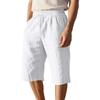 Summer Loose and Simple Solid Color Seven Quarter Pants Cotton and Linen Breathable Casual Sports Beach Men’s Shorts