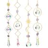 Садовый хрустальный кулон Suncatcher, подвесной радужник, призматическая хрустальная цепочка для оконного колокольчика, рождественской елки, домашний декор, 1 шт.