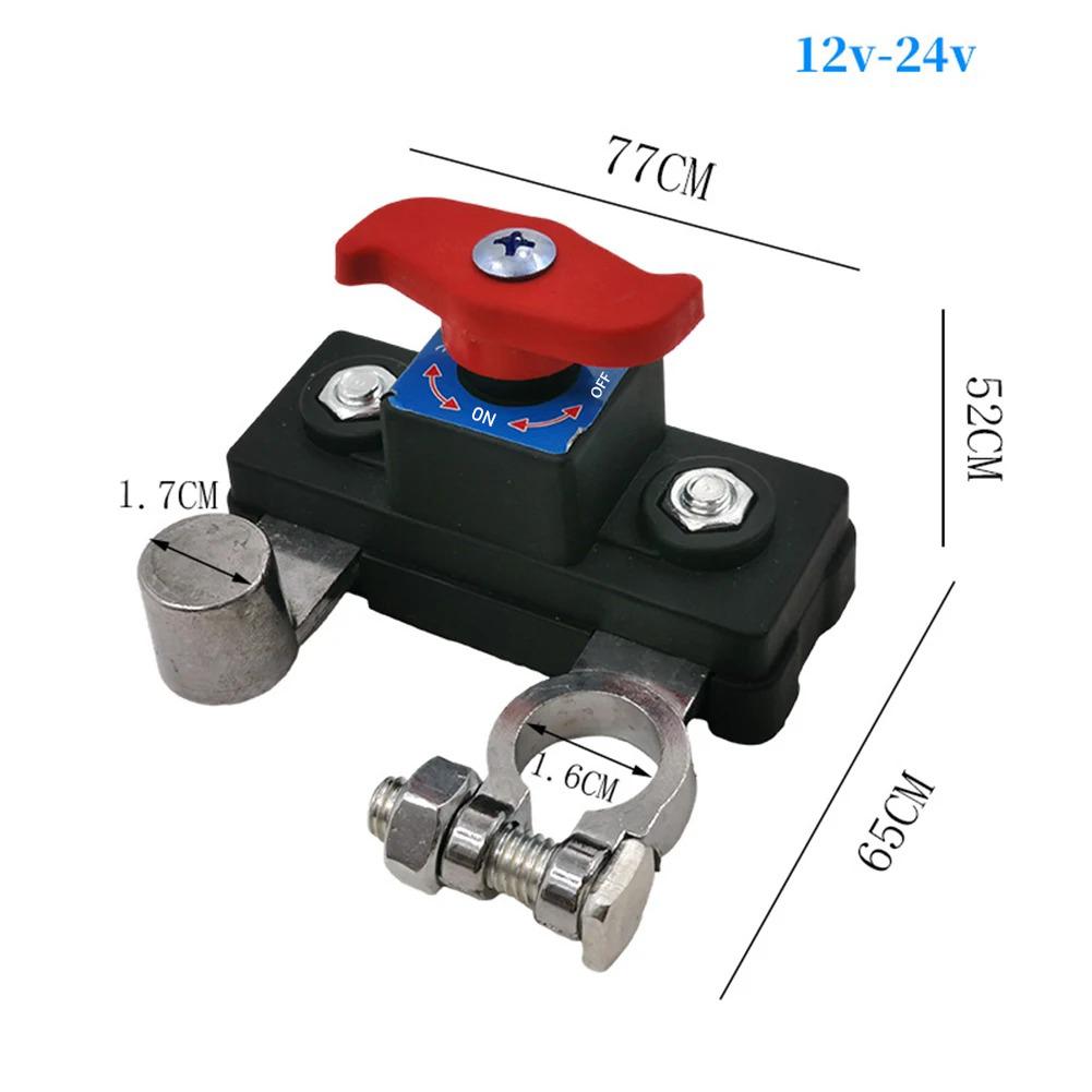 Car Battery Disconnect Switch 12V 24V Manual Power Cut Isolator For Vehicles Trucks Buses RVs Marine Boats Automotive Use
