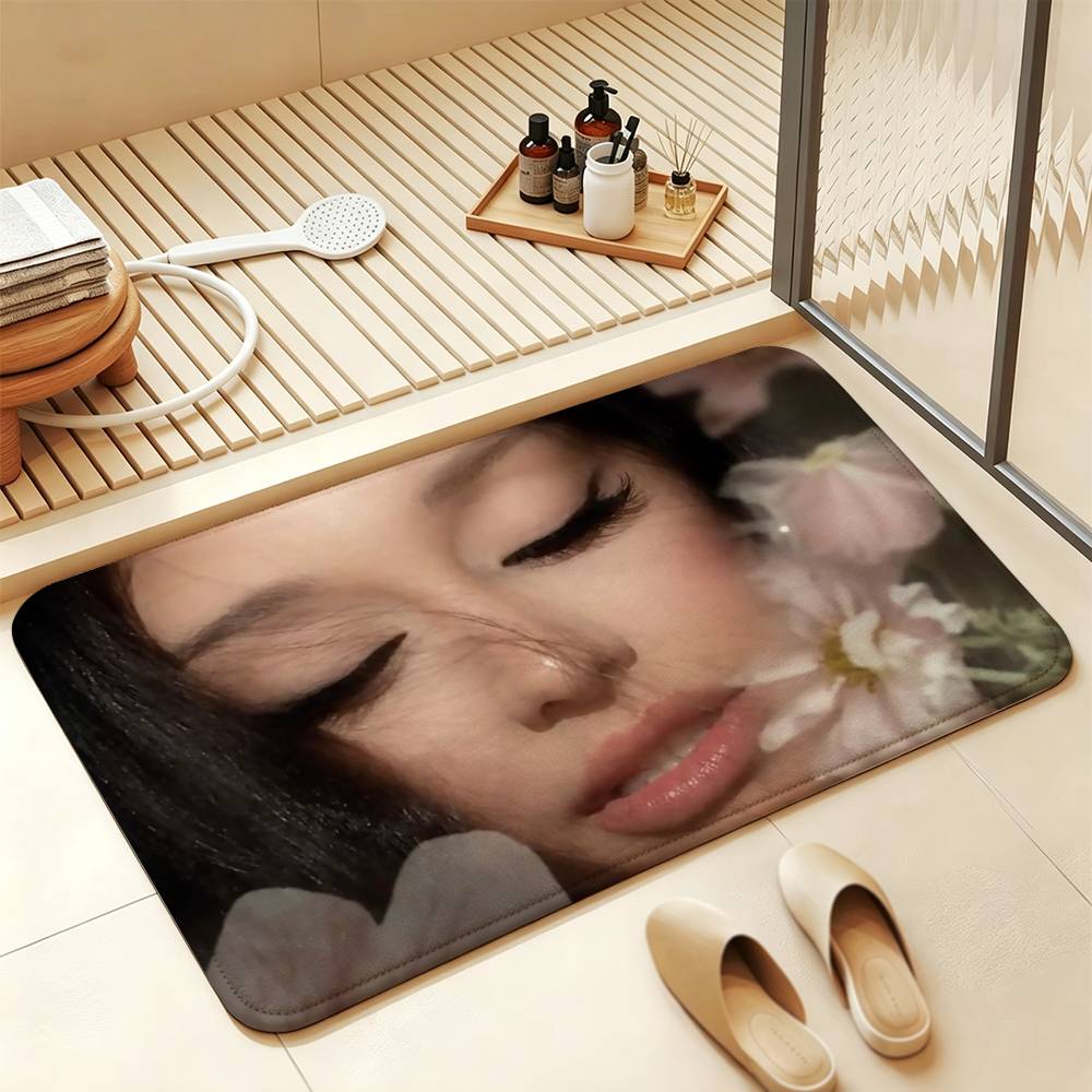 Singer A-Ariana Grande Soft Comfortable Short Plush Rug Carpet Anti‑Slip Floor Mat Machine Washable Home Decor
