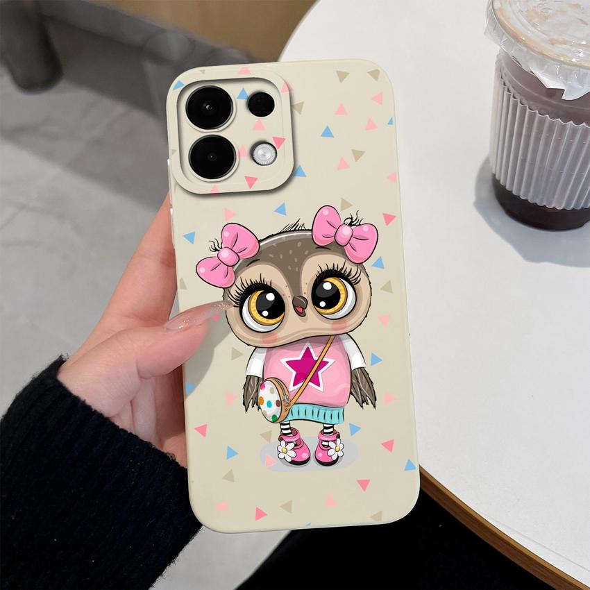 Для Oppo K13 Realme 5 6 7 10 8 9 Pro Plus A5X A5 Чехлы для телефонов Конфетный цвет Милые кошачьи узоры Жидкий силикон Улучшенный противоударный корпус Для Oppo Чехлы