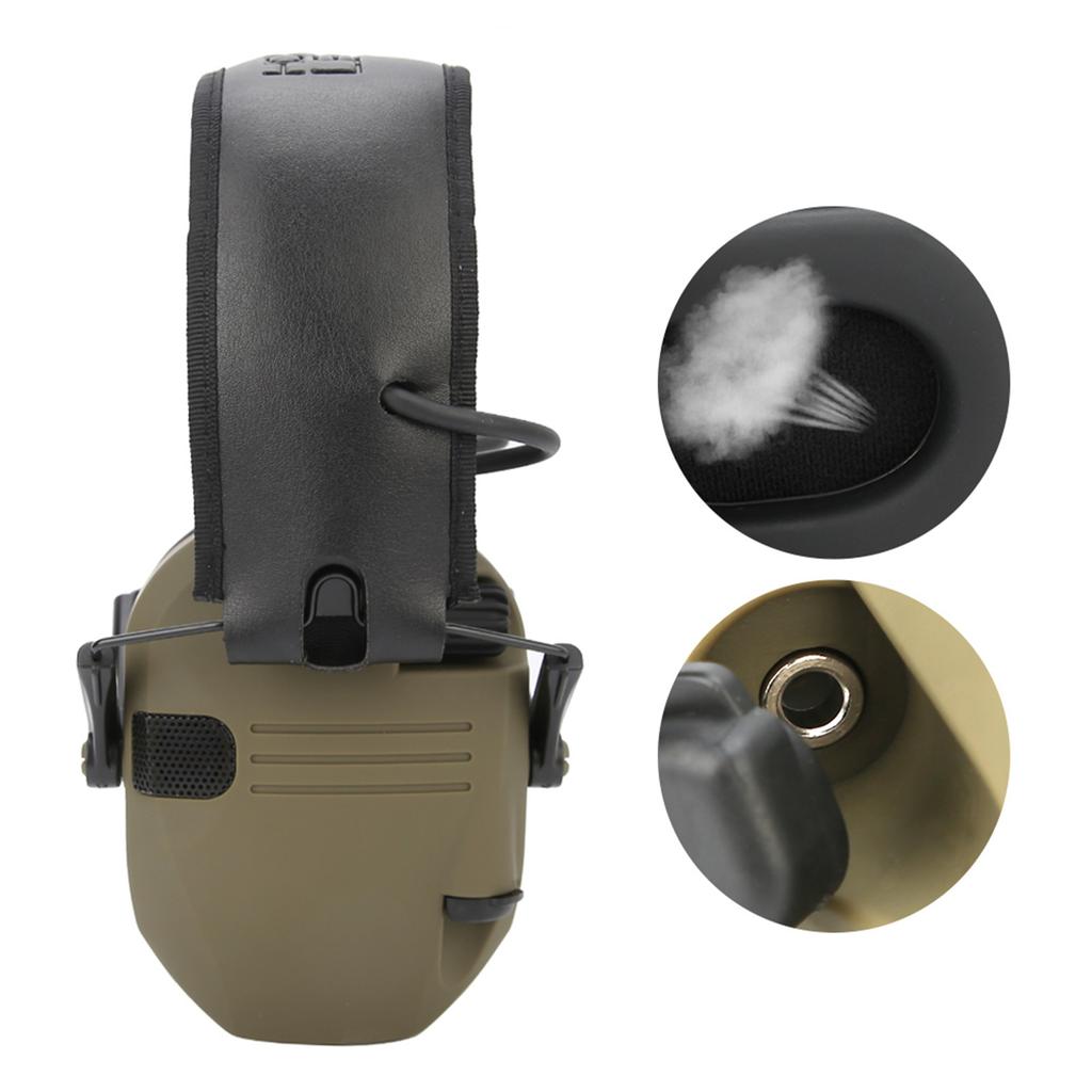 Foldable AntiNoise Earmuffs Soundproof Ear Defenders Protection for Working Hunting(Military Green )