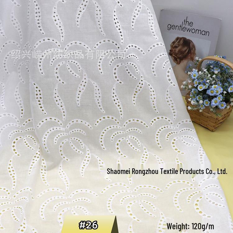 Eyelet Embroidery Fabric 100 Cotton 45 Patterns For Diy Childrens Clothing Hats