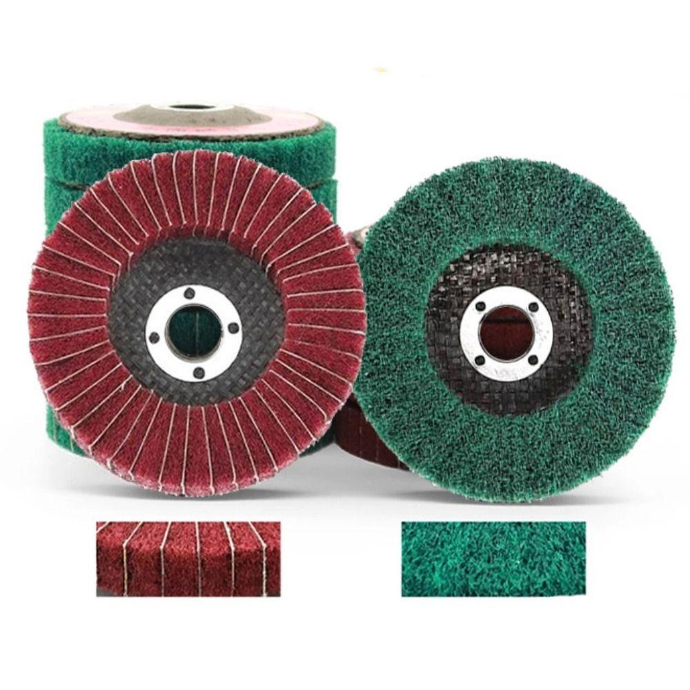 Nylon Fiber Flap Polishing Wheel Durable Non-woven Grinding Disc  Wood Cutting
