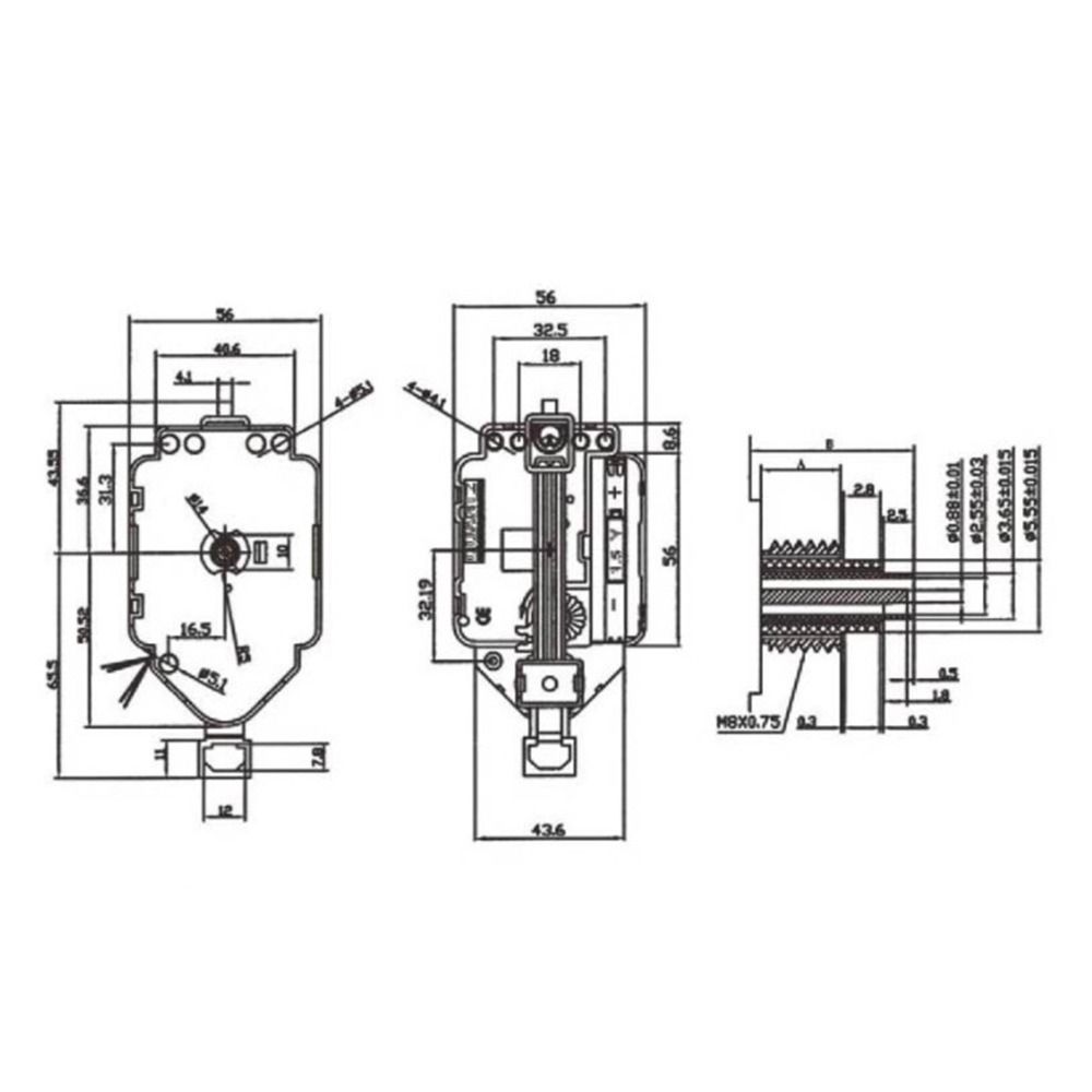 Черный маятниковый механизм часов с указателем часов/минут/секунд, детали настенных часов, комплект стрелок часов