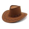 Western Cowboy Hat Knight Hat Men'S And Women'S Visors Big Edge Outdoor Performance Cowboy Hat Big Eaves Prairie Travel Hat