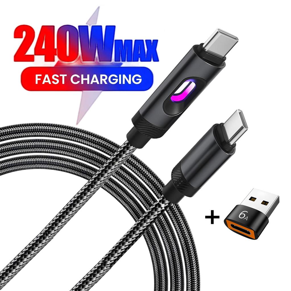 Кабель USB Type C на USB C PD 3.0 Быстрая зарядка Провод для iPhone 15 Pro max Macbook Pro Xiaomi Samsung