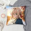 Двусторонняя квадратная декоративная наволочка с принтом Violet Evergarden для дивана, гостиной, домашнего декора
