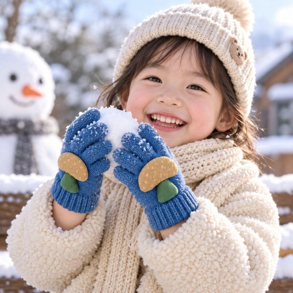 1 Pair Cute Winter Gloves Breathable Toddler Gloves New Warm Gloves  Outdoor Play