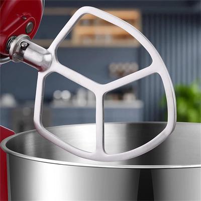 Для миксеров KitchenAid с чашей 5QT-6QT и наклонной головкой, насадка из нержавеющей стали, плоский венчик + спиральный крюк для теста