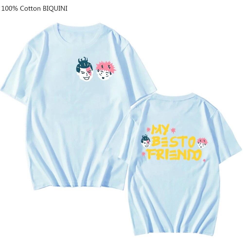Футболка My Besto Friendo Itadori Yuji Aoi Toudou, футболка с принтом аниме, унисекс/женская летняя футболка, топы, дзюдзюцу кайсен, футболка с японским аниме