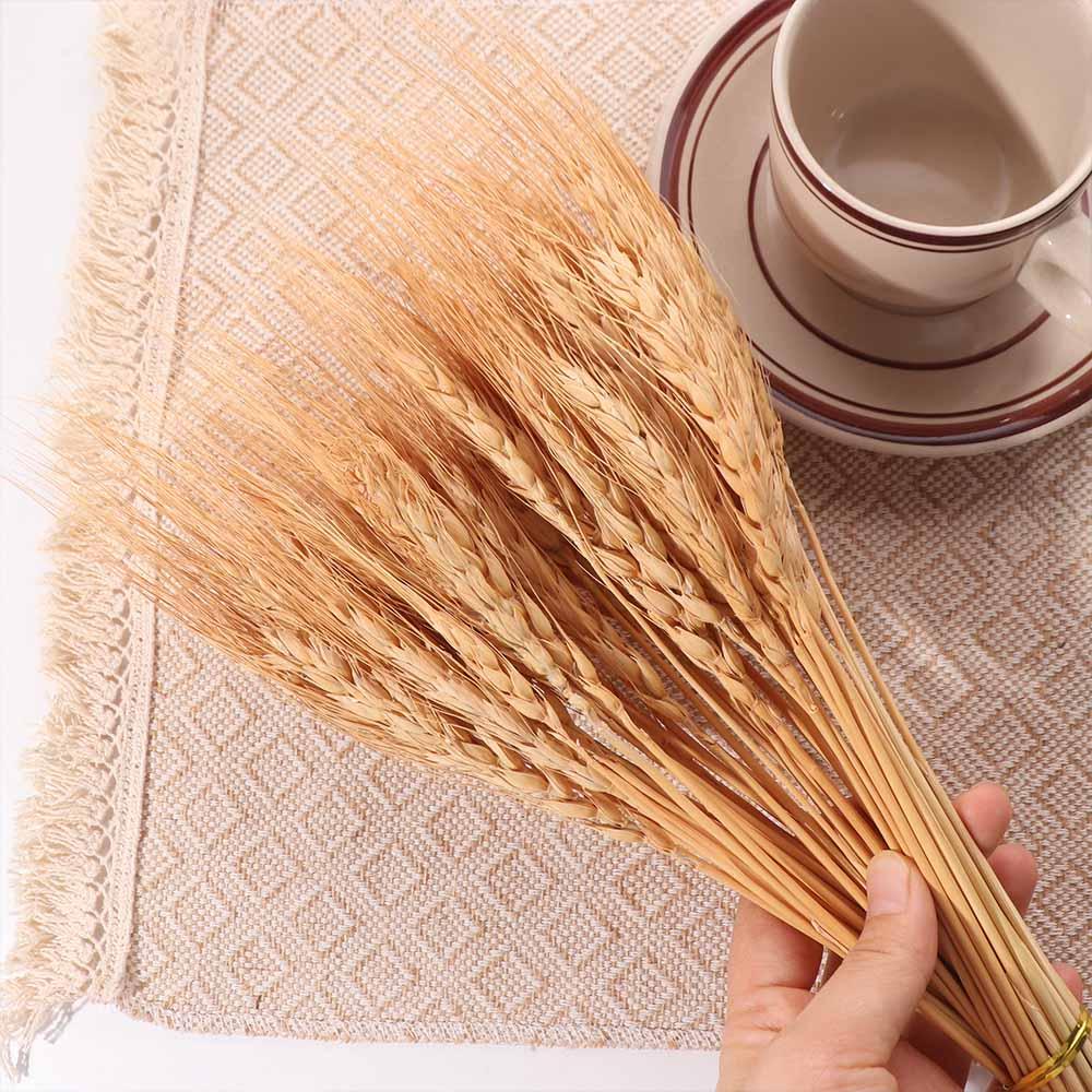 50 шт. Натуральные сушеные стебли пшеницы DIY Поделки Сухоцветы Сухие колосья пшеницы Рождественское украшение