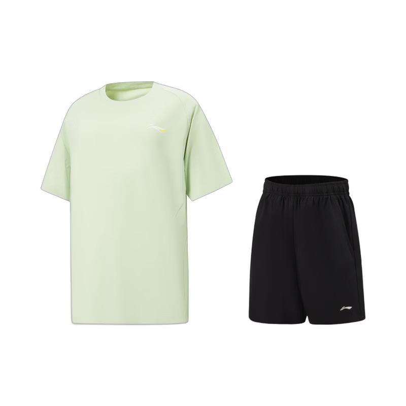 Li-Ning Быстросохнущий молодежный комплект с коротким рукавом для соревнований