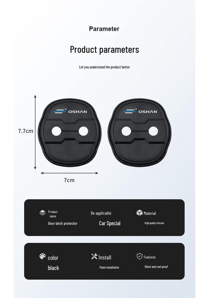 Changan Oshan A800 Car Door Lock Silicone Dustproof & Anti-Rust Protective Cover