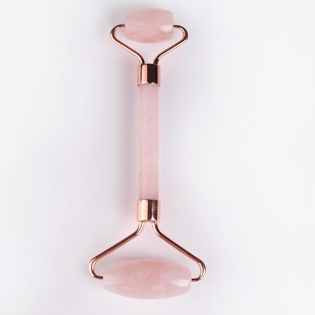Female Facial Gua Sha Jade Roller Tool Set Rose Quartz Crystal Face Roller Massager Jade White Jade Massage The Face, Eyes