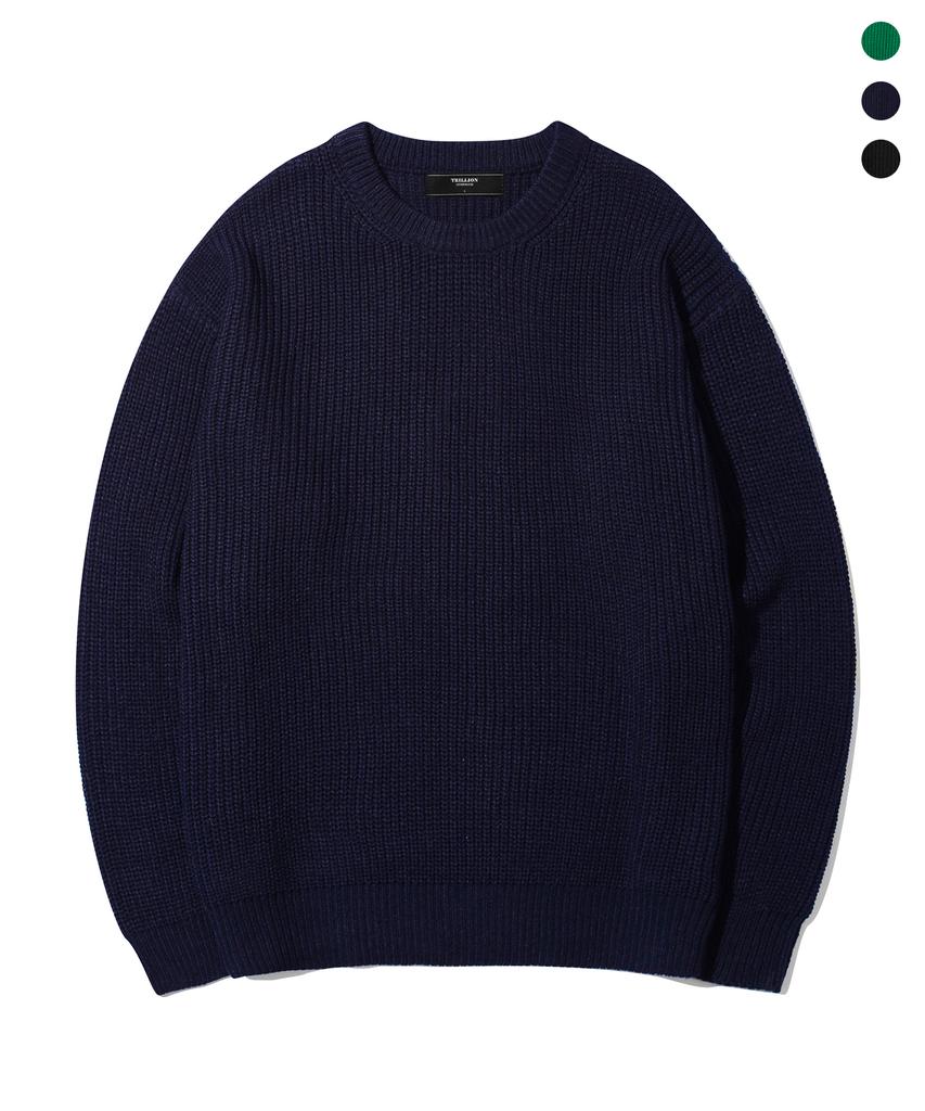 TRILLION Washable Crewneck Hazzi Knit_3Color