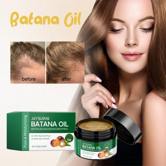 100G Batana Hair Care Oil Natural Plants Extract Men Women Dry Damaged Split Hair Growth Hydrating Smoothing Repair Essential Oil