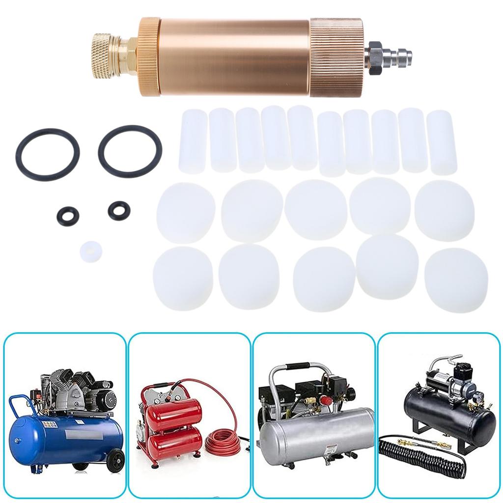 Efficient Air Compressor Filter Lightweight Air Filter Water & Oil Separator Aluminum Clean & Dry Air for Equipment