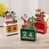 Wooden Christmas Calendar Decoration Cute Creative Gift Living Room Desktop Home Interior Small Sculpture Accessories