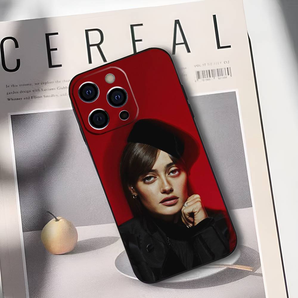 Actress E-Ella P-Purnell Phone Case For iPhone 17,16,15,14,13,12,11 Plus,Pro Max,XS,Soft Silicone Black Cover