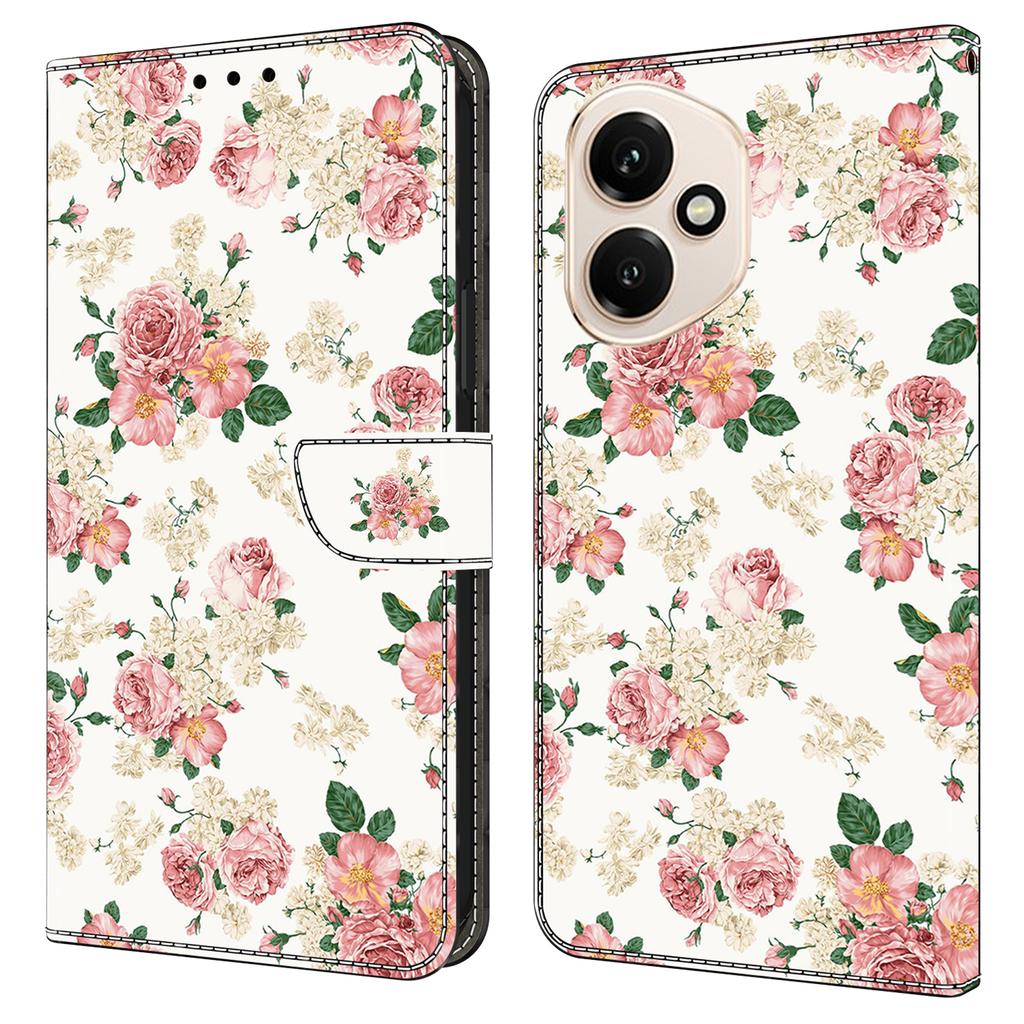 Для Honor 400 5G (Глобальный) Кожаный чехол с принтом, кошелек-подставка, откидная крышка для телефона