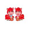 1 Pair Chinese Style New Year Door Sticker Flocking Paper Spring Festival Couplets  Celebration
