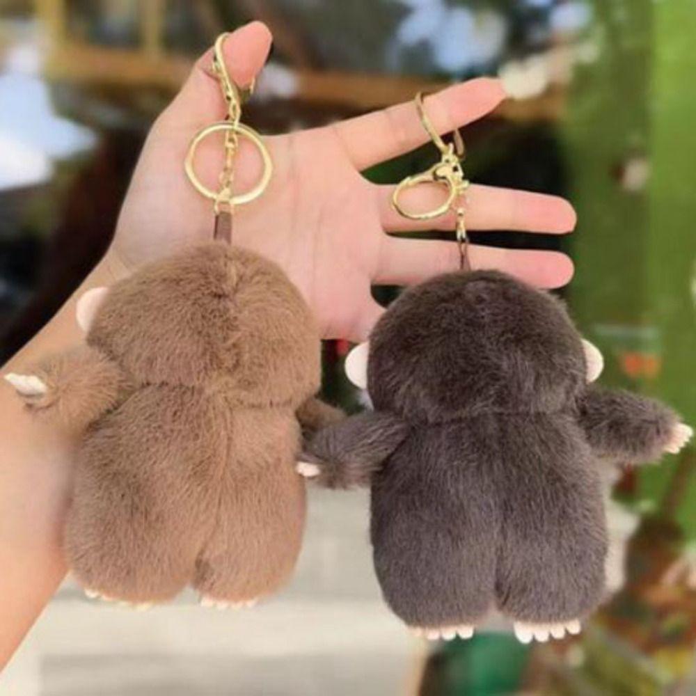 Мягкие игрушки Обезьяна с белой мордочкой Плюшевая игрушка Мягкий мех Плюшевая кукла Шимпанзе Кукла Брелок Держатель для ключей 12 см Обезьяна Подвеска на машину