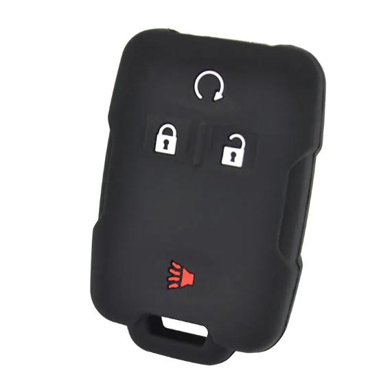 For GMC Canyon Sierra Yukon for Chevrolet Silverado Colorado Tahoe Suburban Silicone Remote Key Case Fob Shell Cover Holder