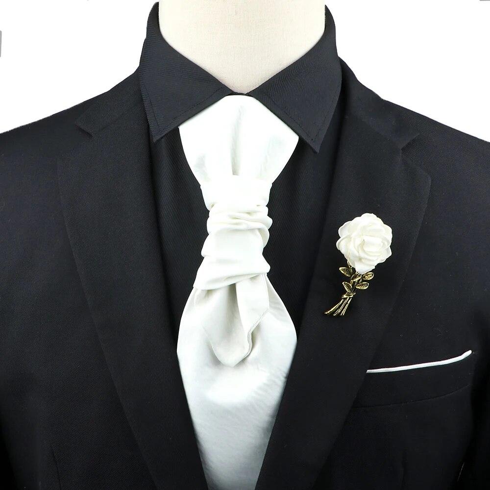 Мужской, Галстук с пейсли, Набор брошей для галстука, Красный, Черный, Регулируемый галстук, Роскошный, Смокинг, Свадьба жениха,