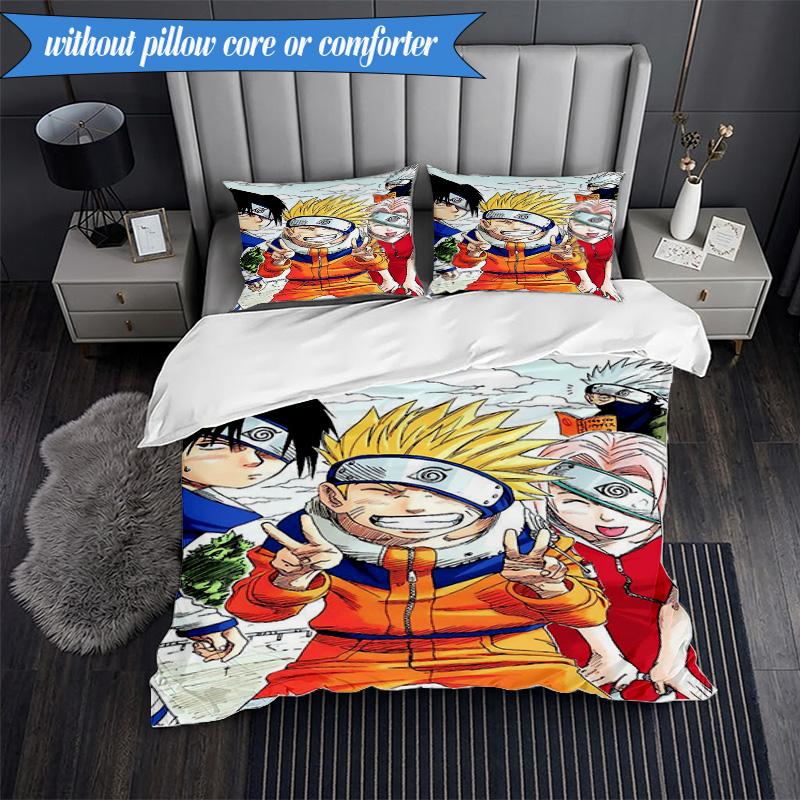 Ninja Team Adventures 3pcs K-pop music group Bedding set,Ideal for Bedroom, Dormitory,Including Duvet Cover And 2pcs Pillowcases,Fan gifts