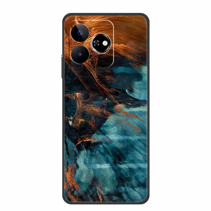 Для ZTE Blade V60 Чехол 6.72" Мраморный ТПУ Мягкий Силикон Задняя Крышка Чехлы для Телефона для ZTE Axon 60 4G Защитный Милый Рисованный с Слюдой чехол