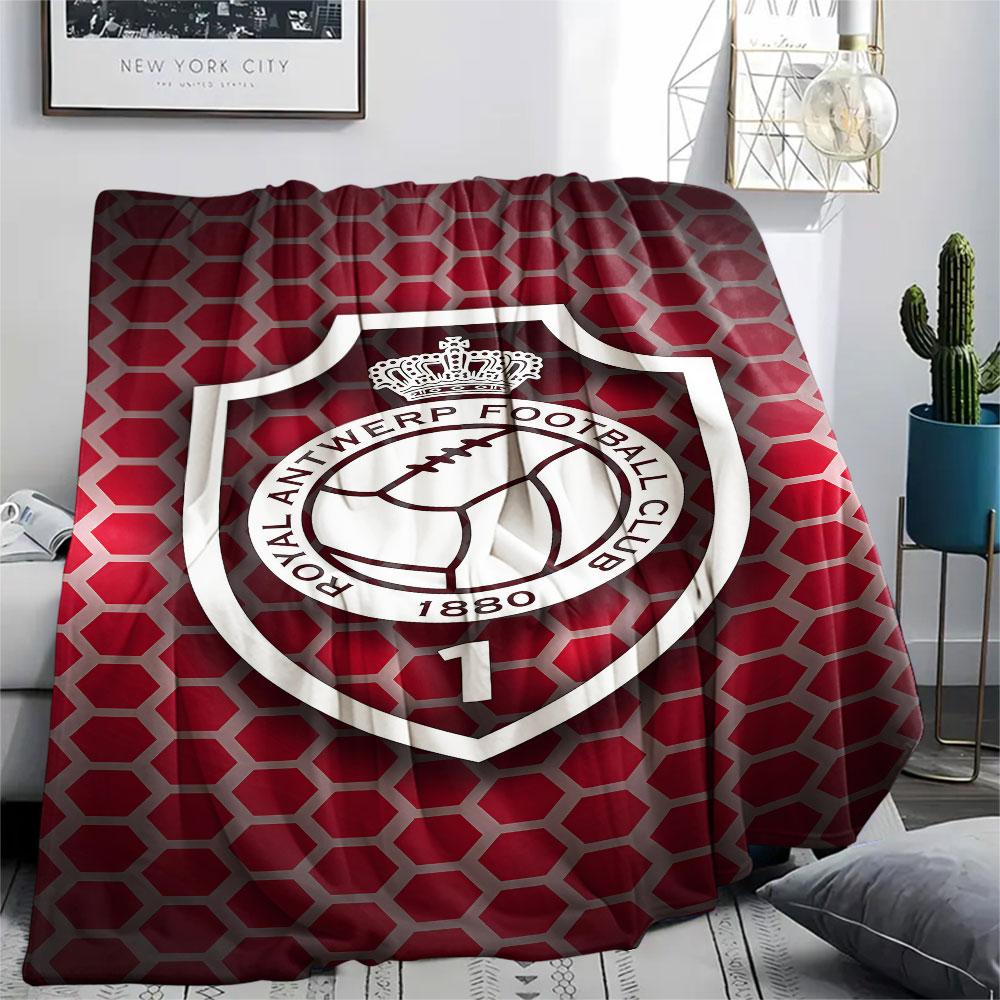 1PC Royal Antwerp FC Patterned Flannel Blanket Suitable For All Seasons for Home Decor Warmth and Comfort Gifts Holiday Present
