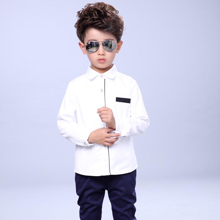 1688 Осенняя утолщенная базовая футболка для мальчиков в корейском стиле, однотонная