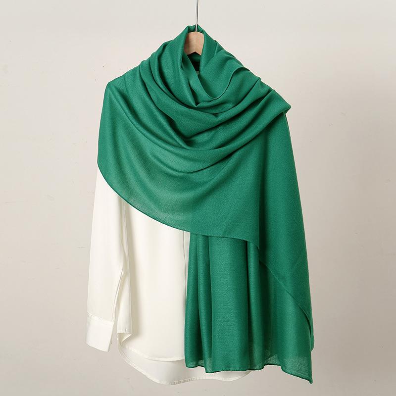 Autumn and Winter Hot-selling New Monochrome Linen Women's Scarf Popular Solid Color Cotton and Linen Feel Long Towel