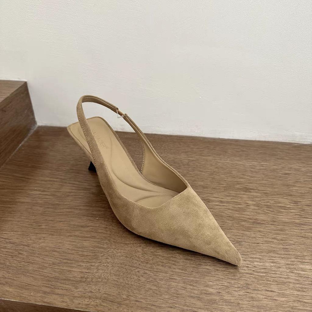 2025 Spring and Autumn New Fashion Versatile High Heels Women's Niche Temperament Bag Head Sandals Stiletto