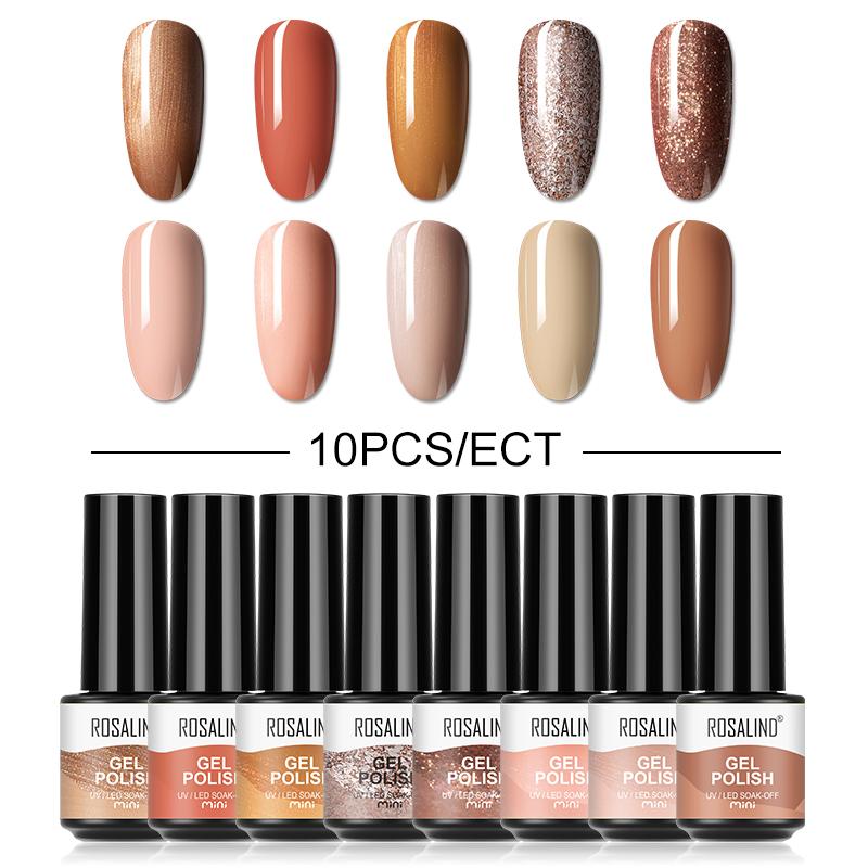 4 шт./10 шт./лот, гель-лак для ногтей, яркий блестящий УФ-гель, набор лаков для ногтей, полуперманентный гибридный лак для ногтей, художественный гель