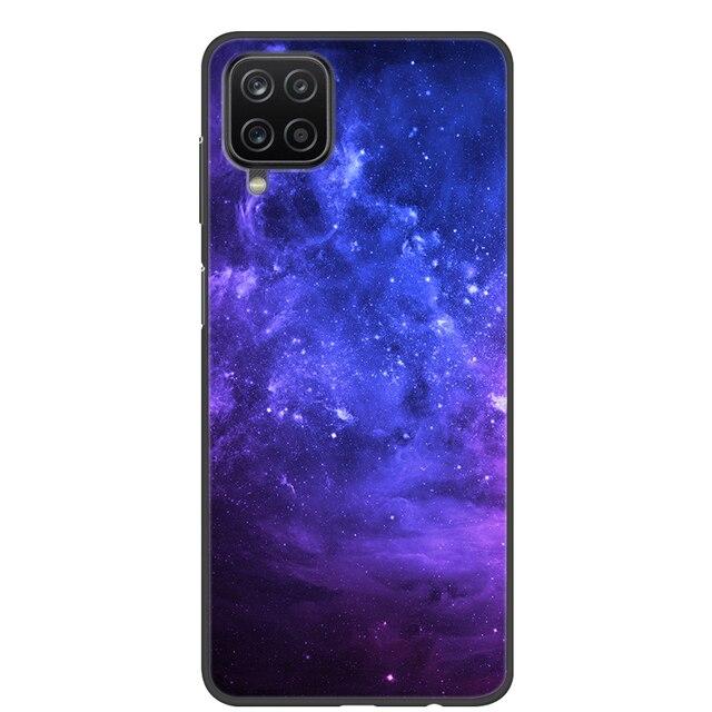 Чехол для Samsung A12, 2021, черные мягкие силиконовые чехлы из ТПУ для телефонов Samsung Galaxy A12 M12, чехол с крутым дизайном, чехол-бампер A 12