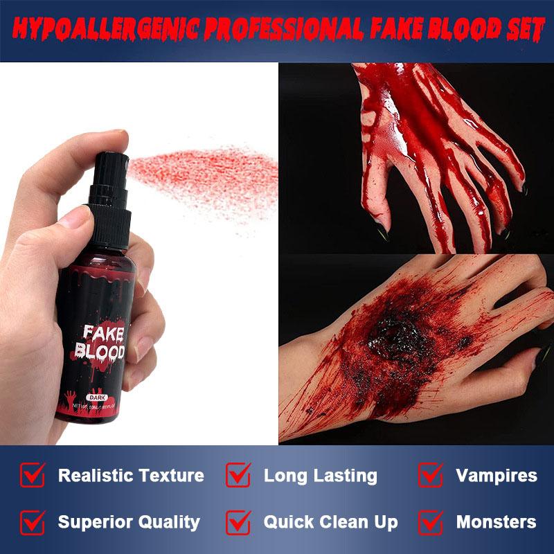 Artificial Blood Prop 50ML, Realistic Fake Blood for Movie Makeup, Halloween Cosplay Spit Blood Accessory