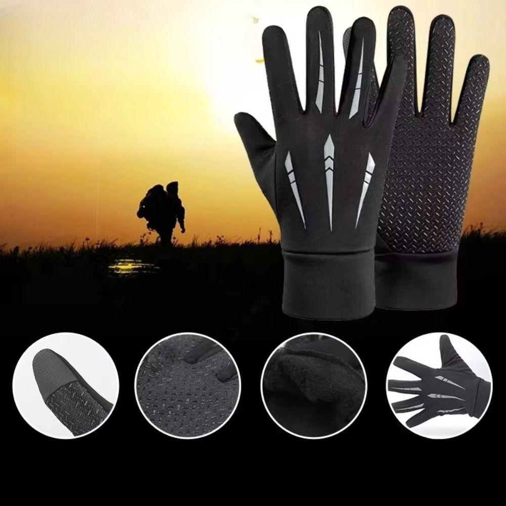 Warm Winter Cycling Gloves Anti-Slip Riding Protective Mittens Unisex Cold-proof Gloves Fishing